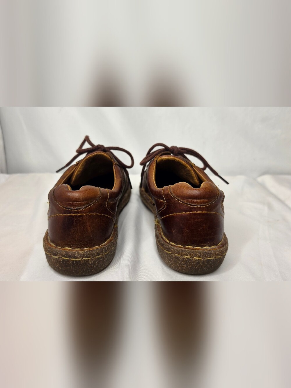 Born Womens Melissa Brown Leather Oxford Lace Up Shoes Size 7M EU38 Handcrafted - Picture 4 of 10